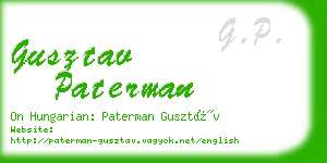 gusztav paterman business card